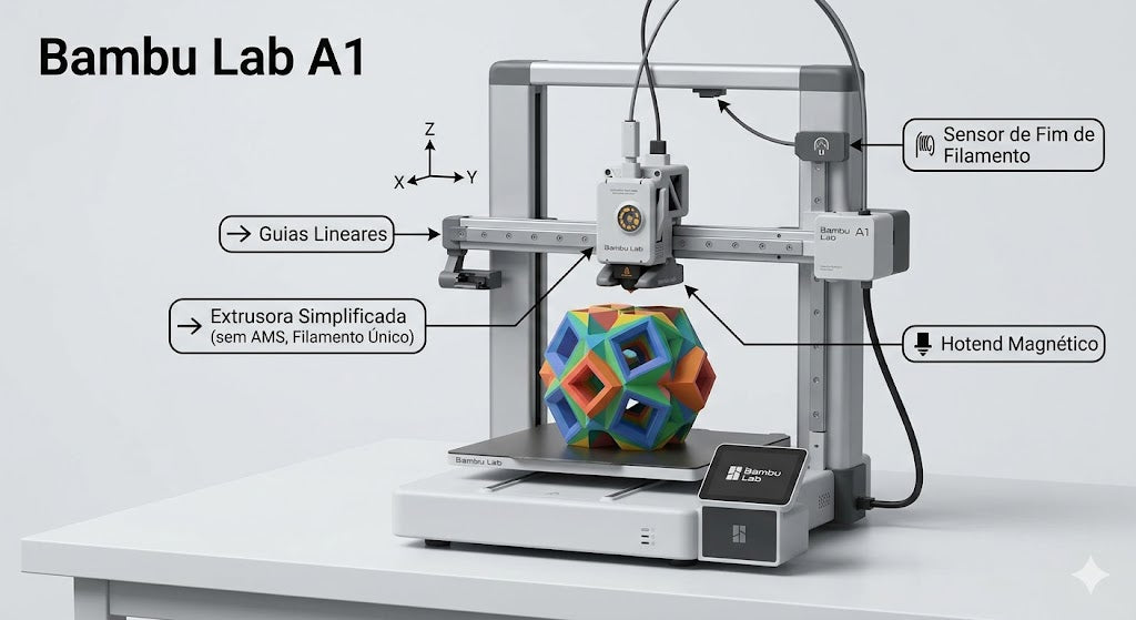 Impressora Bambu Lab A1 sem ams